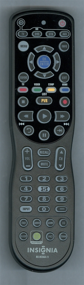 INSIGNIA 098GRABDSNEBYU NS-RC06A-11 Refurbished Genuine OEM Remote