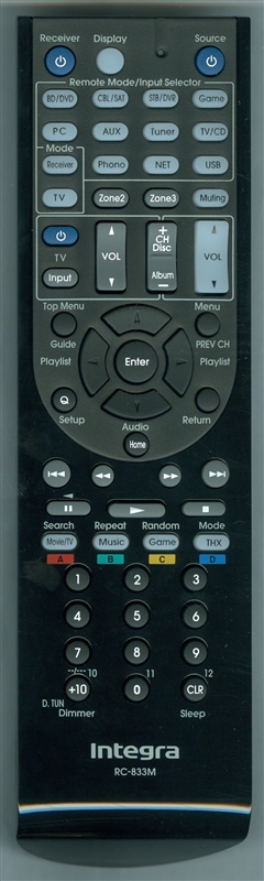INTEGRA 24140833 RC-833M Genuine OEM original Remote