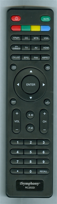 ISYMPHONY 504C1931104 RC2022I Genuine  OEM original Remote