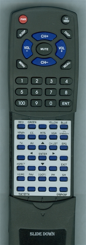 ISYMPHONY 504C1931104 RC2022I replacement Redi Remote