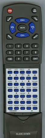 JVC LG-AKB32858803 RM-SDRMV80A replacement Redi Remote