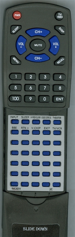 JVC RM-C252-1H RM-C252 replacement Redi Remote