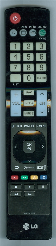 LG AKB73615337 Refurbished Genuine OEM Original Remote