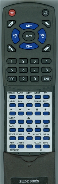 LG AGF76631001 AKB73756506 replacement Redi Remote