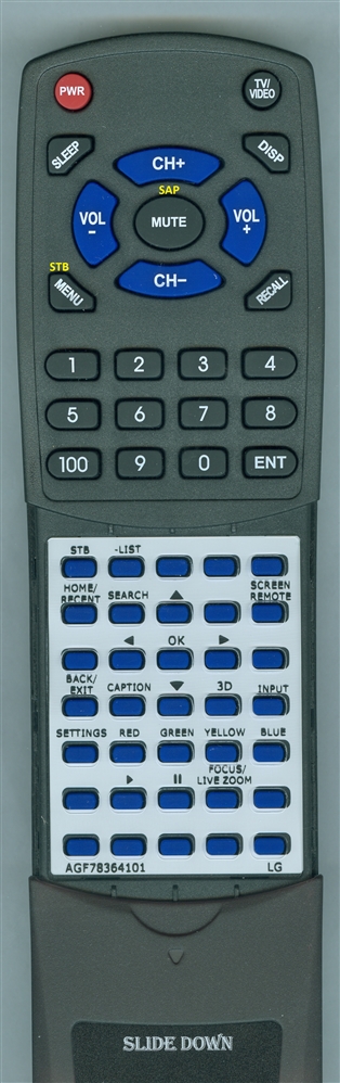 LG AGF78364101 replacement Redi Remote