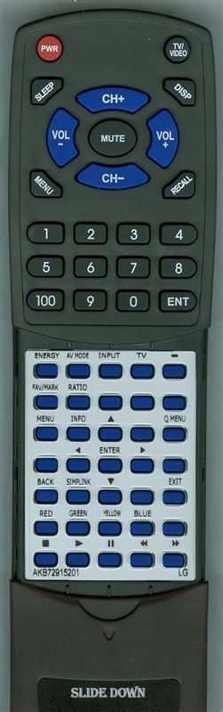 LG AKB72915201 replacement  Redi Remote