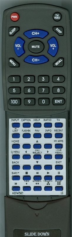 LG AGF76631042 AKB74475401 replacement Redi Remote