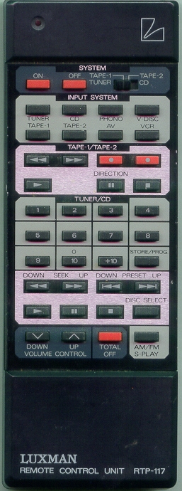 LUXMAN RTP-117 Genuine OEM original Remote