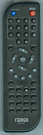 NAXA ND837 Genuine  OEM original Remote
