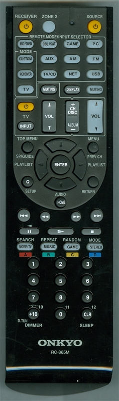 ONKYO 24140865 RC-865M Genuine OEM original Remote