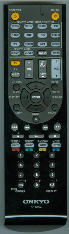 ONKYO 24140898 RC-898M Genuine OEM original Remote