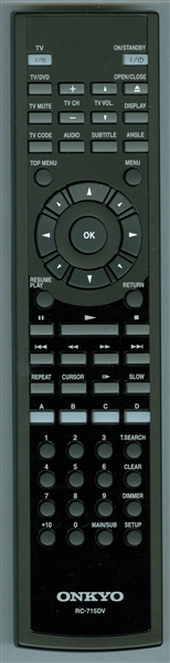 ONKYO P86D00000180 RC-715DV Genuine OEM original Remote