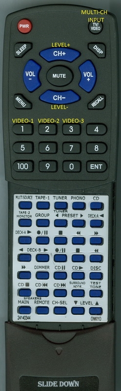 ONKYO 24140344 RC-344S replacement Redi Remote