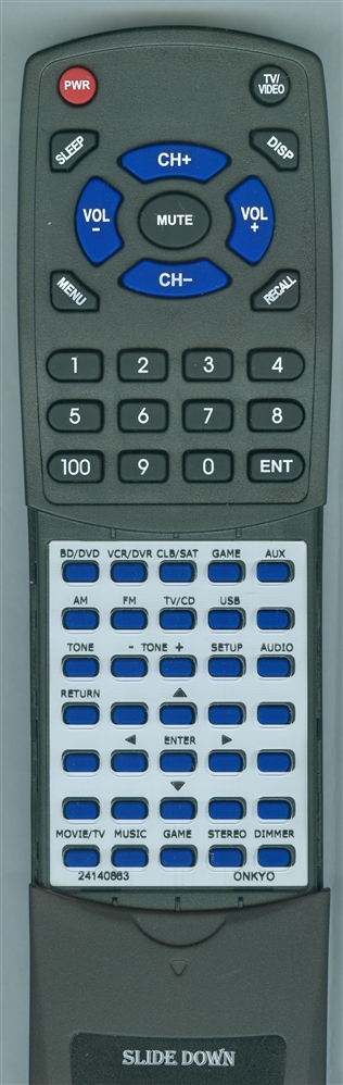 ONKYO 24140863 RC-863M replacement Redi Remote