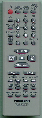 PANASONIC N2QAYB000137 Genuine  OEM original Remote
