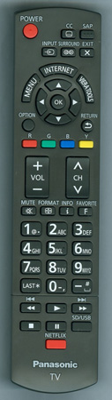 PANASONIC N2QAYB000779S Genuine OEM original Remote