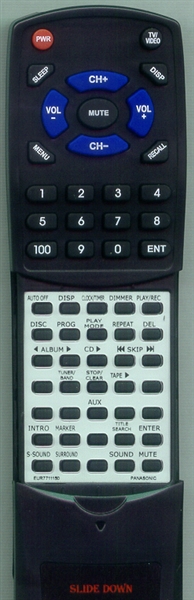 PANASONIC EUR7711150 replacement Redi Remote
