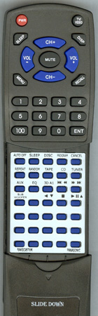 PANASONIC RAK-SC957WK replacement Redi Remote