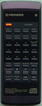 PIONEER PWW1090 CU-PD067 Genuine OEM original Remote