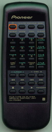 PIONEER PWW1139 CUPD094 Genuine OEM original Remote
