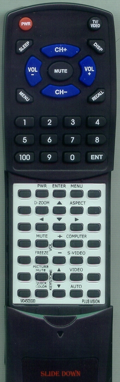 PLUS VISION M04-50-3300 KG-RCU6 replacement Redi Remote