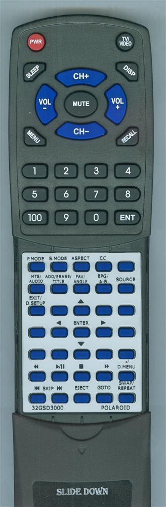 POLAROID 32GSD3000 replacement Redi Remote