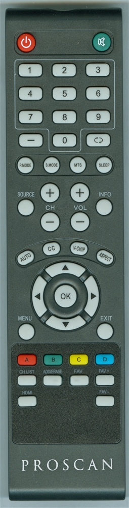 PROSCAN PLDED3273AEC Genuine OEM Original Remote