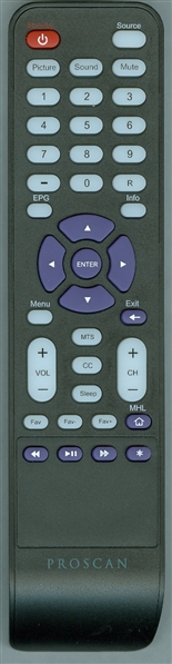 PROSCAN PLDED4030ACRK Genuine OEM original Remote