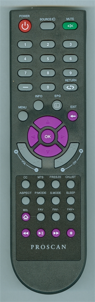 PROSCAN PLDED4831ACRK Genuine OEM original Remote