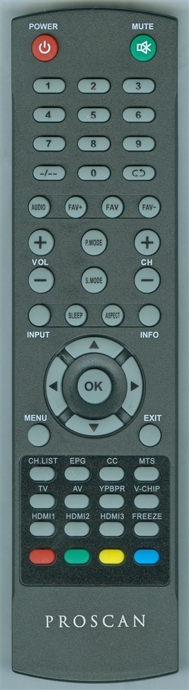 PROSCAN PLED5529AH Genuine OEM Original Remote