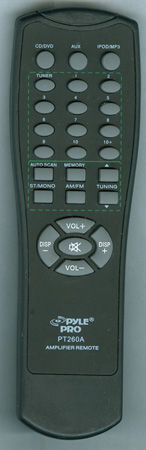 PYLE PT260A Genuine  OEM original Remote