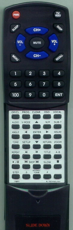 RJ TECHNOLOGY JX-9001 RJ3700 replacement Redi Remote