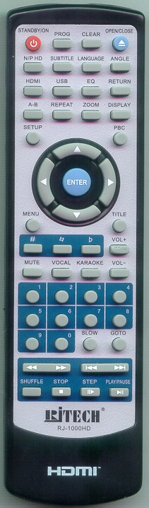 RJ TECHNOLOGY RJ1000HD Genuine  OEM original Remote