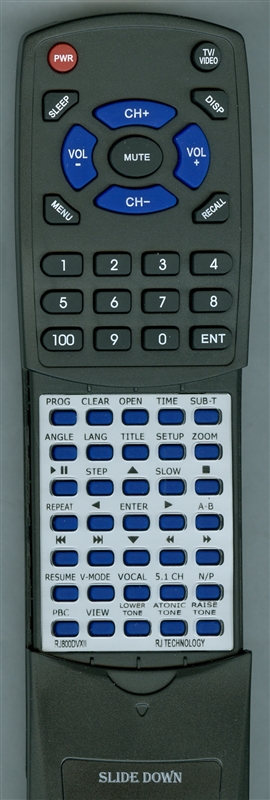 RJ TECHNOLOGY RJ800DVXII RJ800DVX replacement Redi Remote