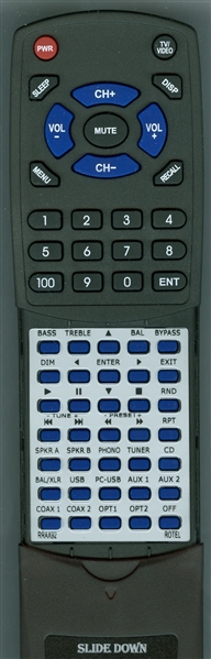 ROTEL RR-AX92 replacement Redi Remote