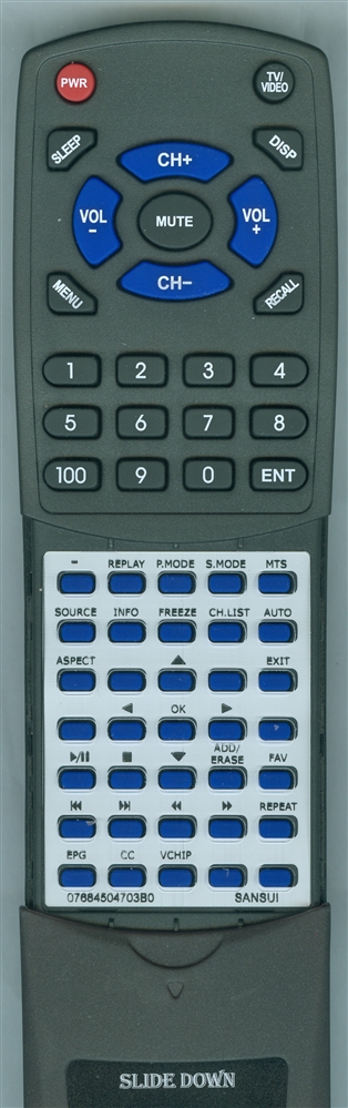 SANSUI 07684504703B0 replacement Redi Remote
