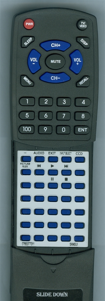 SANSUI 076E0TT011 076E0TT011 replacement Redi Remote