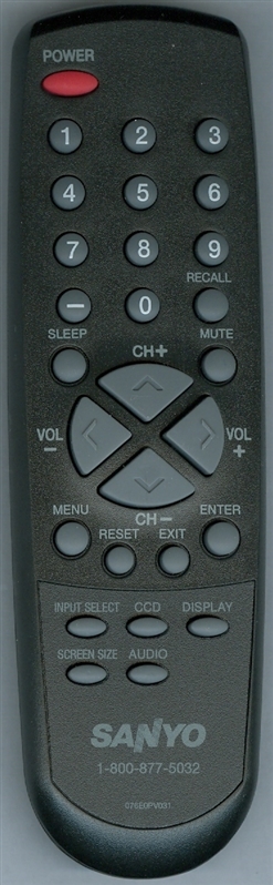 SANYO 076E0PV031 Genuine OEM original Remote