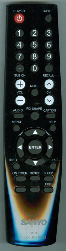 SANYO 1LB0U10B04000 GXHA Refurbished OEM Original Remote