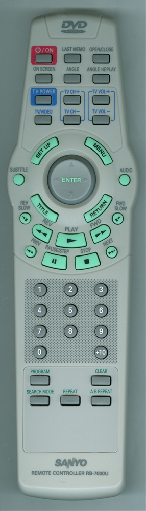 SANYO 645 043 5843 RB-7000U Genuine OEM original Remote