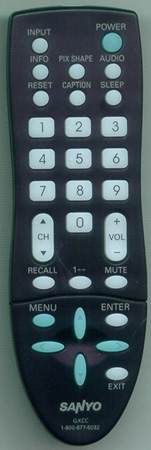 SANYO GXCC Genuine OEM original Remote