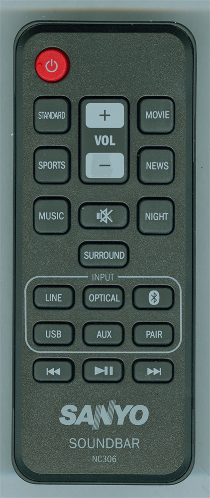 SANYO NC306UH NC306 Genuine OEM original Remote