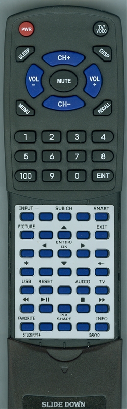 SANYO 8TL06-IRPT4 MC42NS00 replacement Redi Remote