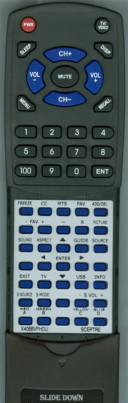 SCEPTRE X408BVFHDU replacement Redi Remote