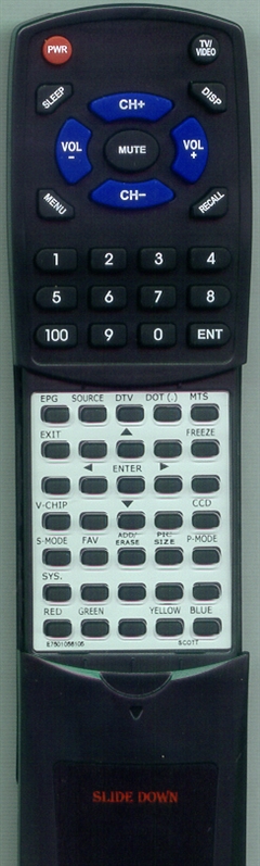 SCOTT E7501-056105 KC01-B1 replacement Redi Remote