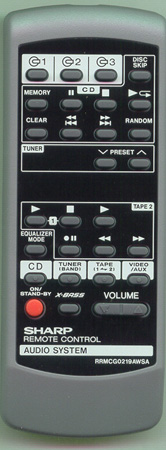 SHARP RRMCG0219AWSA Genuine OEM original Remote