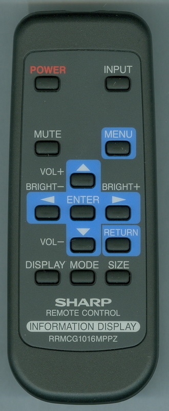 SHARP RRMCG1016MPPZ Genuine OEM original Remote