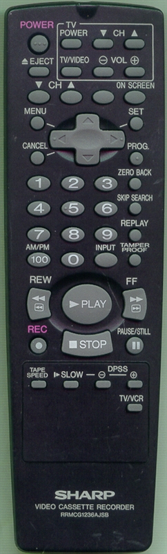 SHARP RRMCG1236AJSB Refurbished Genuine OEM Original Remote