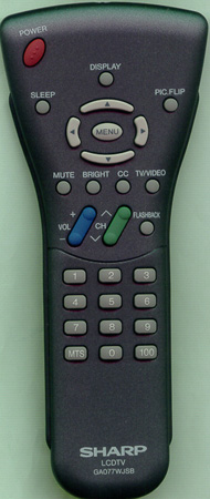 SHARP RRMCGA077WJSB GA077WJSB Genuine  OEM original Remote