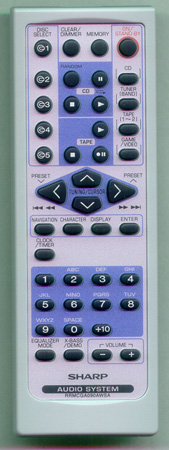 SHARP RRMCGA090AWSA RRMCGA090AWSA Genuine  OEM original Remote